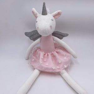 Cute Pink Hand Made Ballerina Princess Unicorn plush Doll